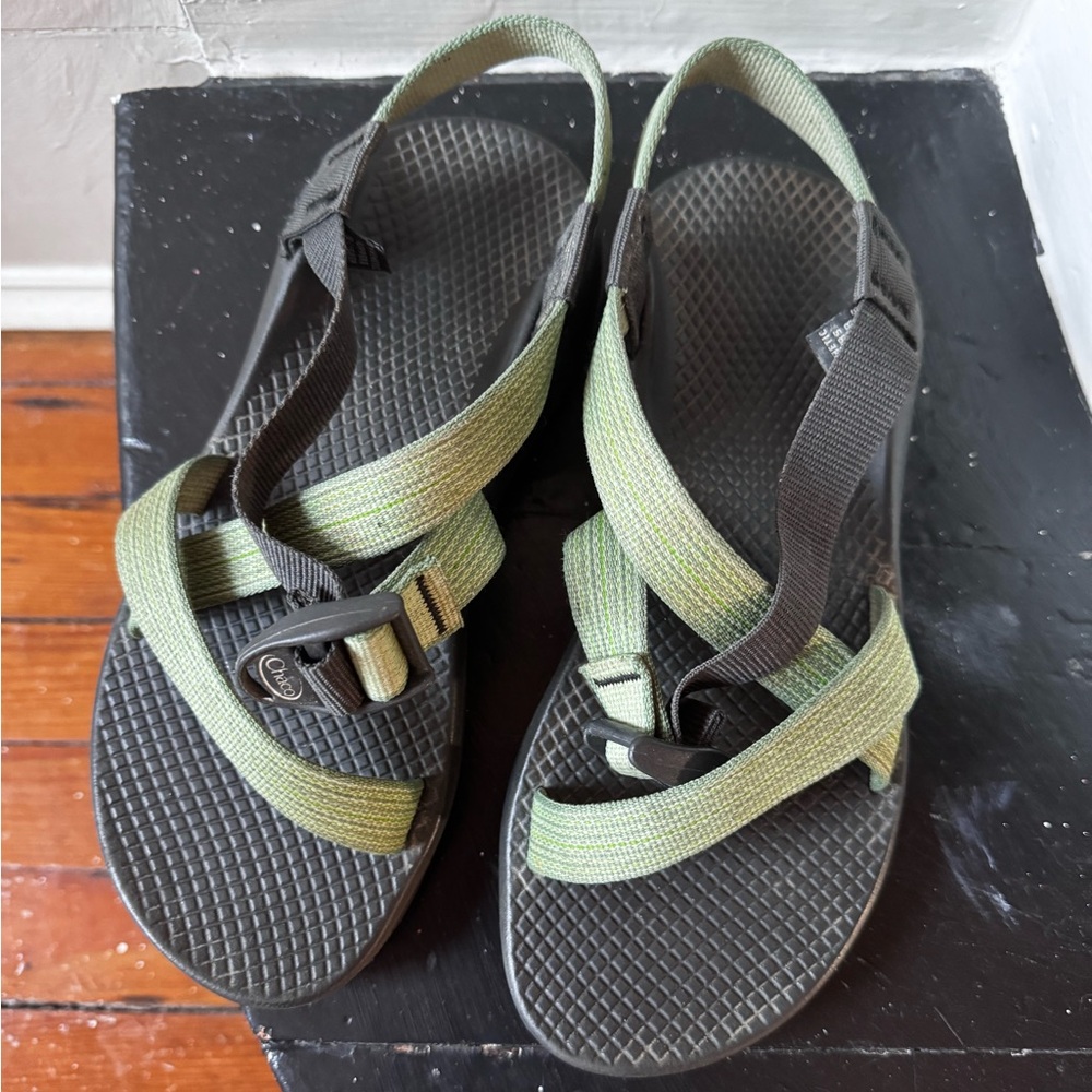 Green and Black Chaco Sandals size 7